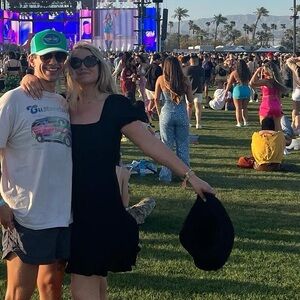 Olivaceous Black Midi Dress with Puff Sleeves